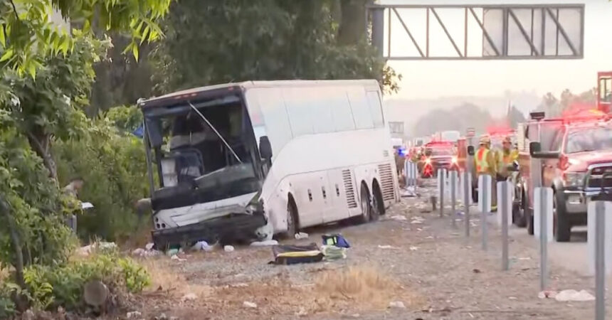 At Least 1 Dead and 32 Injured in Crash of Bus and S.U.V. in California