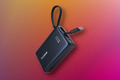 Hurry! This compact power bank with built-in USB-C cable is only $20