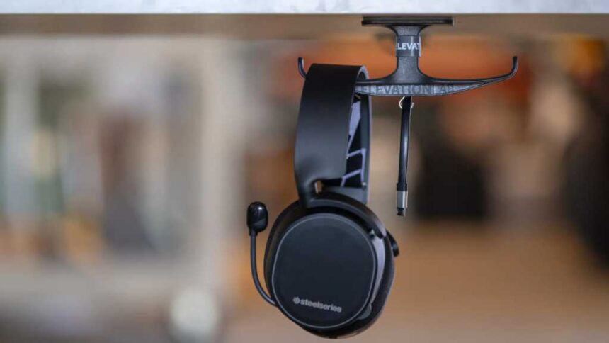 Elevation Lab AnchorPro under-desk headphone hook promo