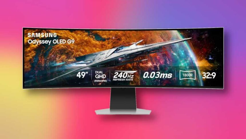 Samsung Odyssey OLED G9 gaming monitor promo
