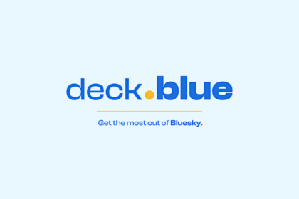 deck.blue is TweetDeck for Bluesky banner promo