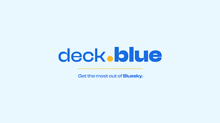 deck.blue is TweetDeck for Bluesky banner promo
