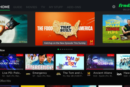 Frndly TV home screen