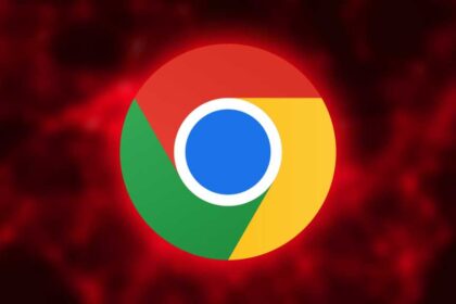Chrome logo red background