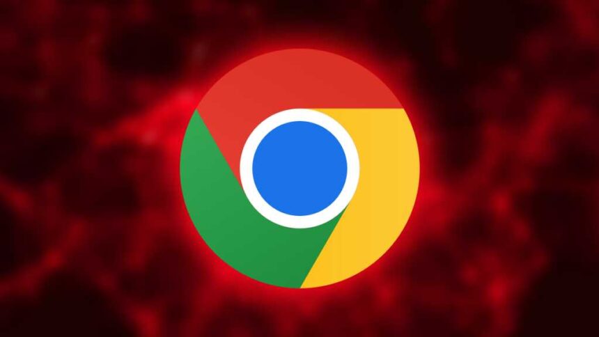 Chrome logo red background
