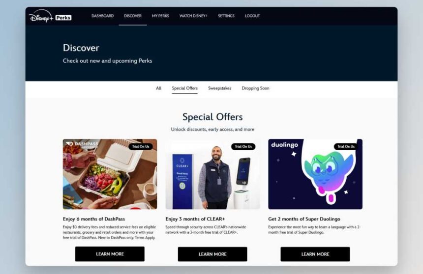 Disney+ perks program
